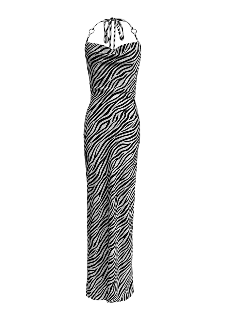 Tulum Zebra Print Maxi Dress